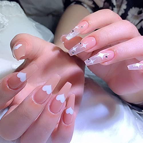 7 Sheets Nail Art Stickers, 3D Geometry Nail Transfer Decals, Butterfly White