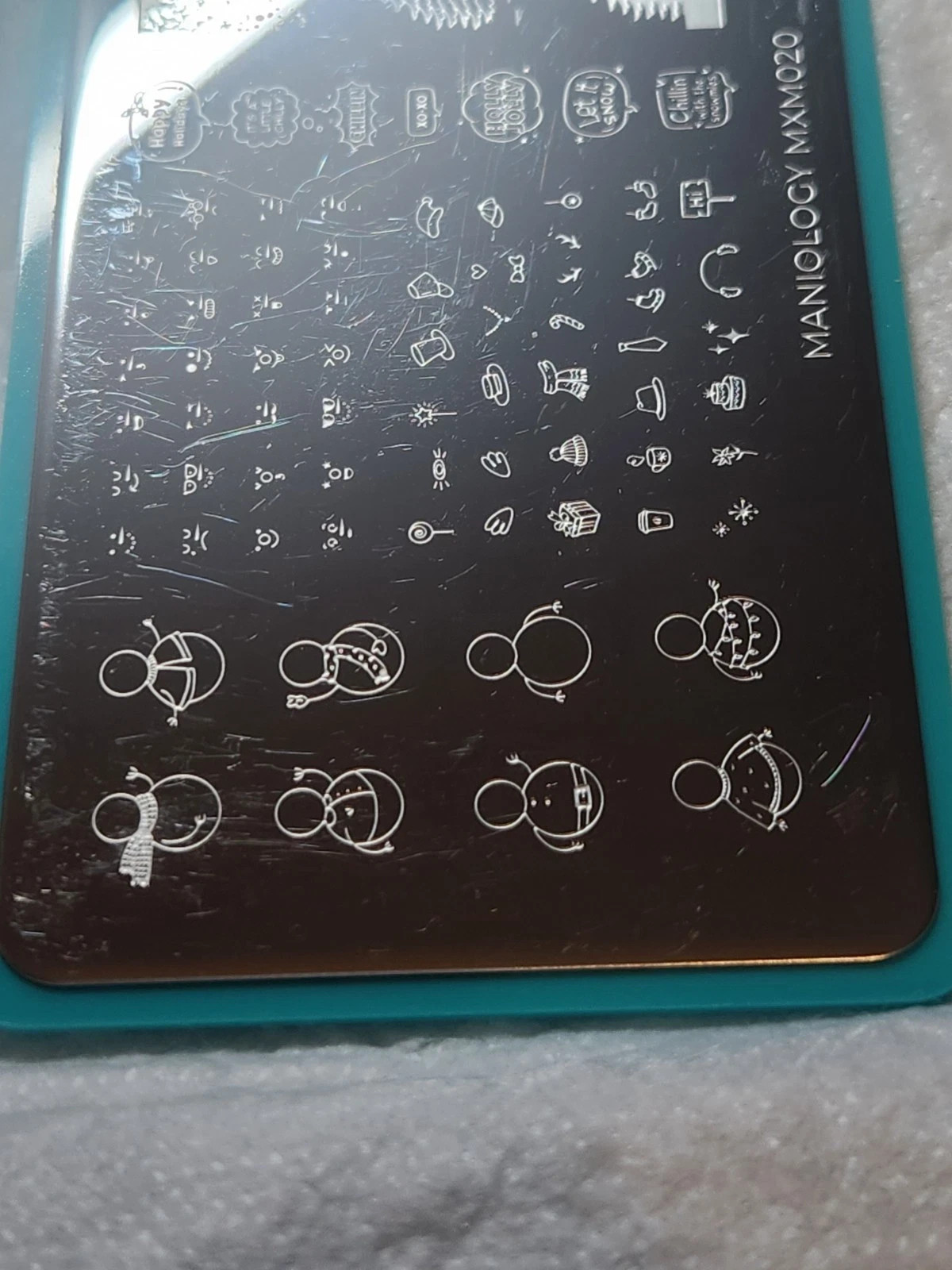 Maniology MXM019 MXM020 Nail Stamping Plates Build a Snowman