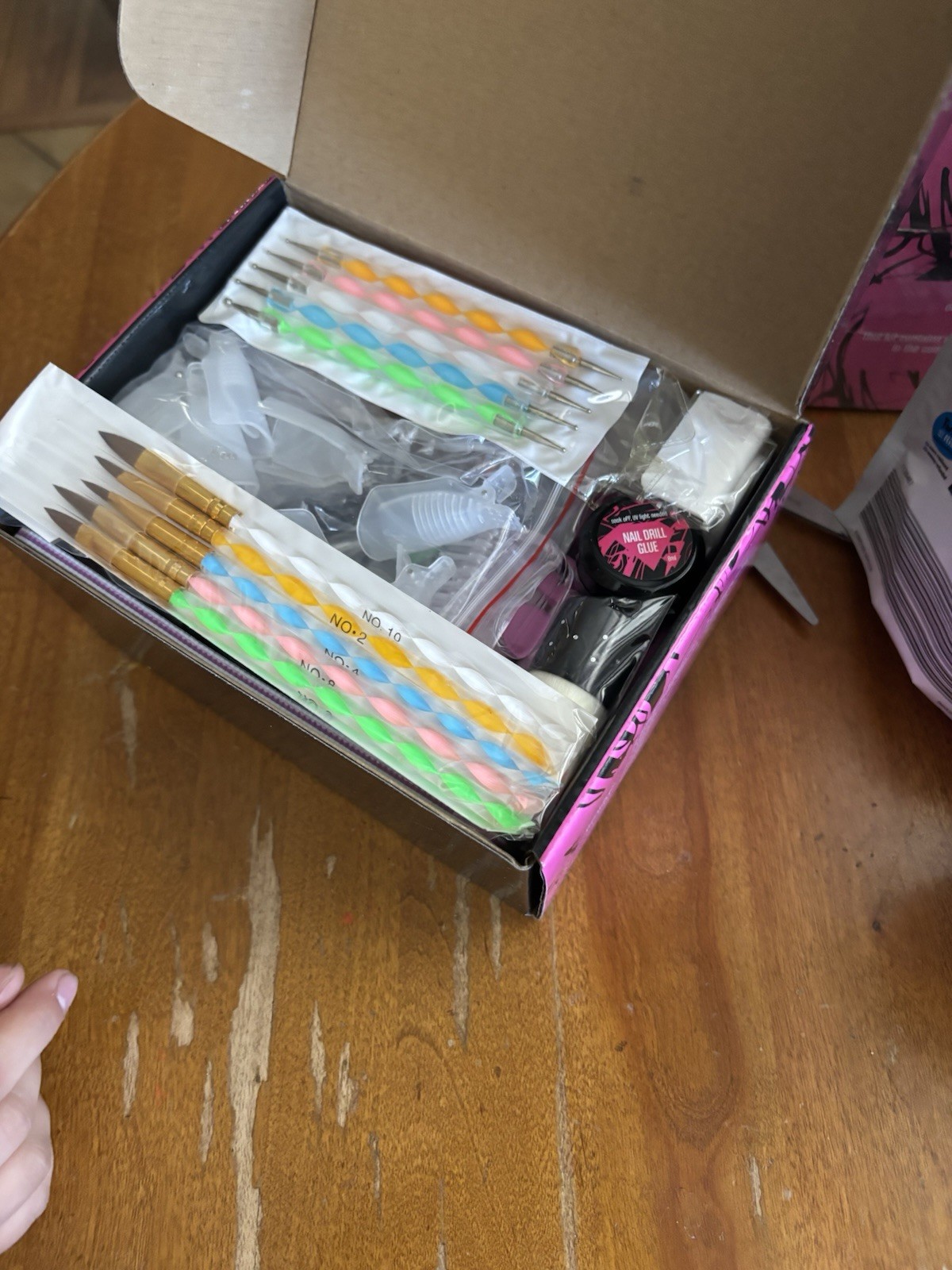 DIY Nail Kit For Beginners With Acrylic Powder Gel & Tools