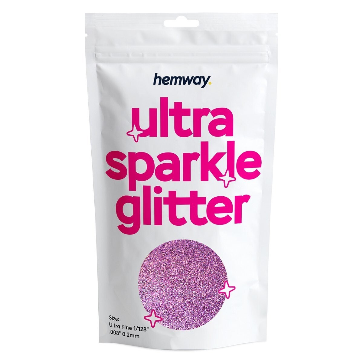 Rose Pink Holographic Hemway Ultra Sparkle Glitter Ultrafine 1/128″ .008″ 0.2mm