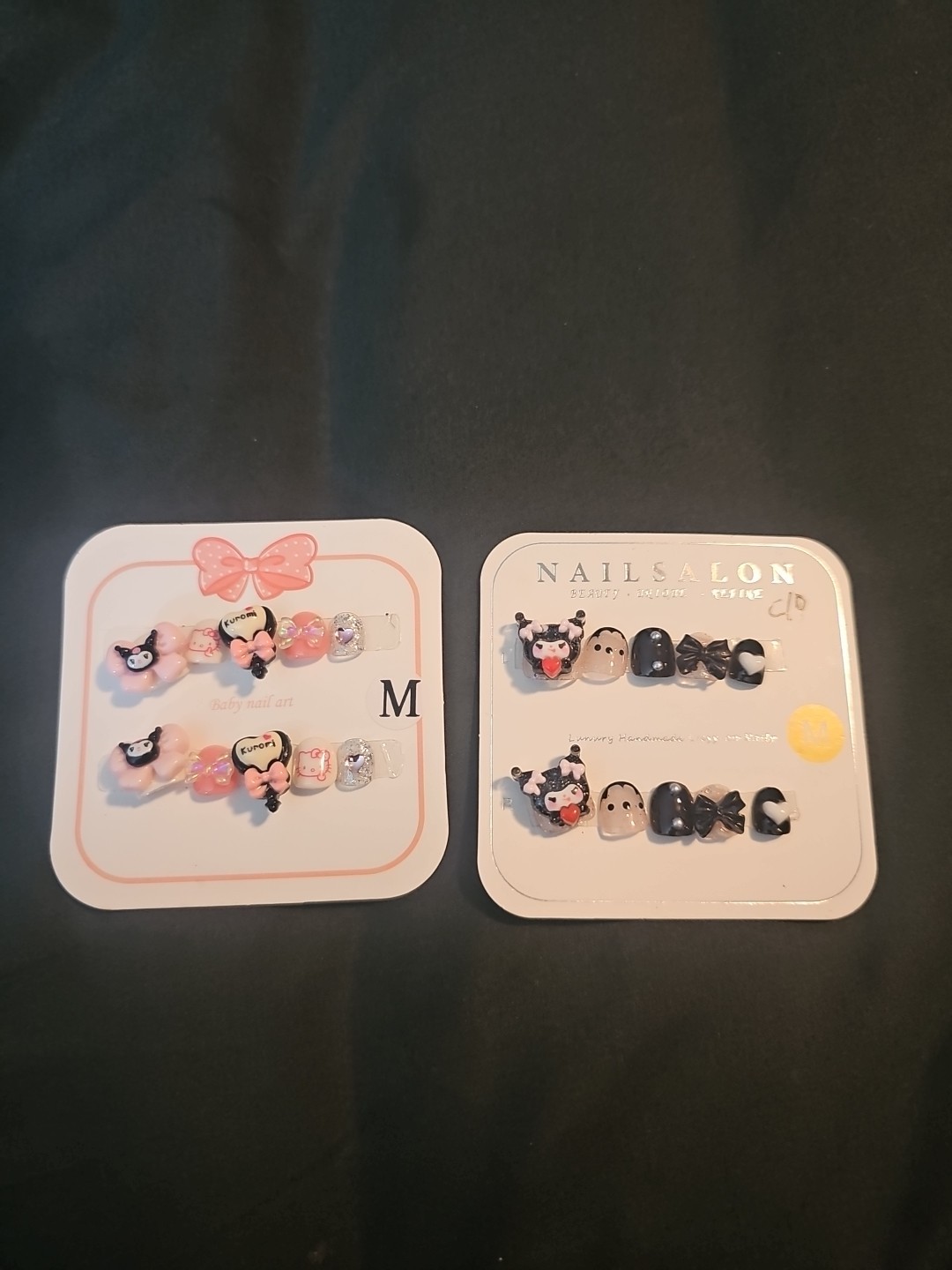 Pretty Gothic Nail Art Press On Nails For Baby Casual/ Graduation /birthday Etc.