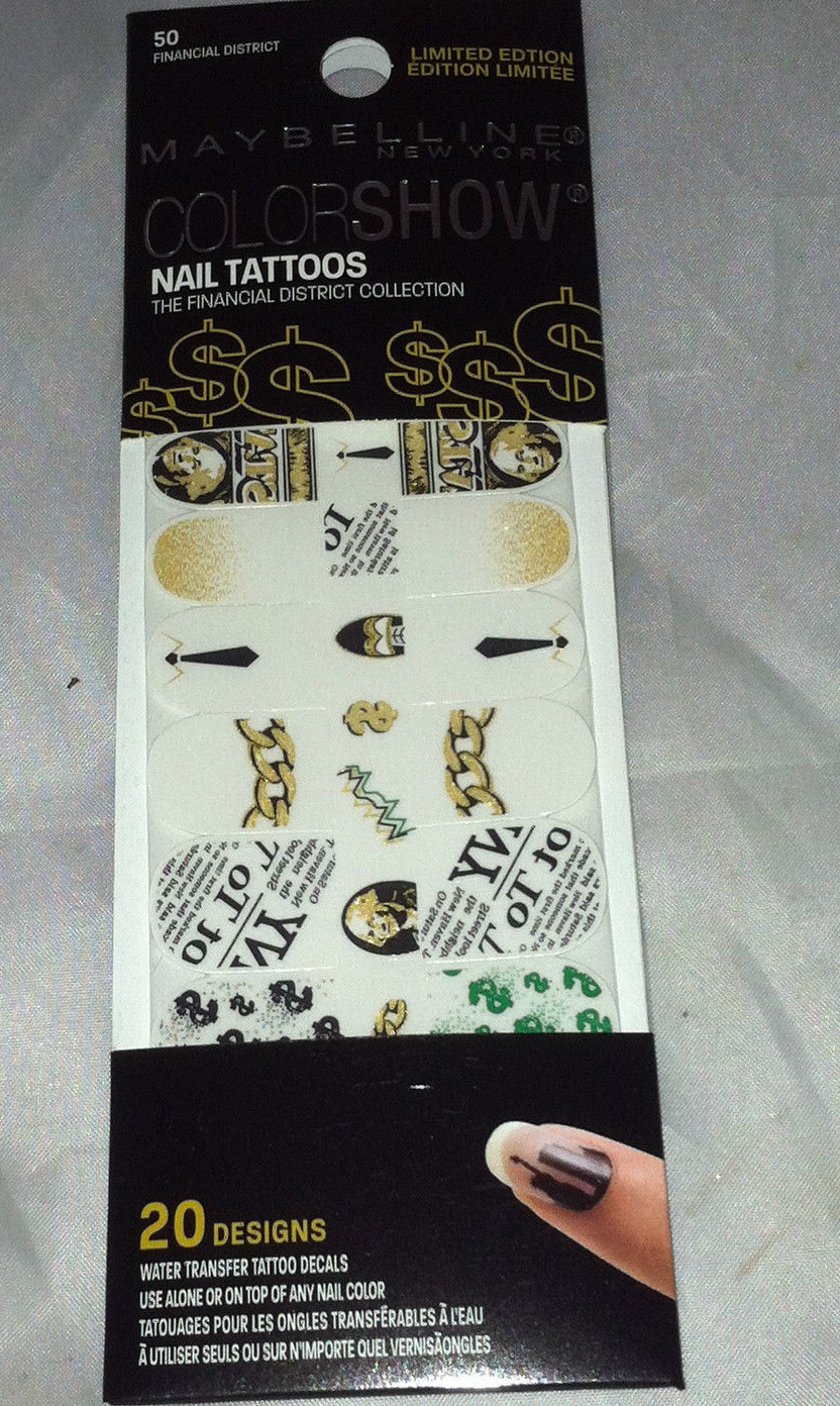Maybelline Color Show Nail Stickers/Tattoos *50 FINANCIAL DISTRICT* Limited Edtn