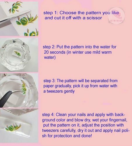 Nail Art Water Transfer Stickers Cherry Blossom Small Flower Decals Manicure