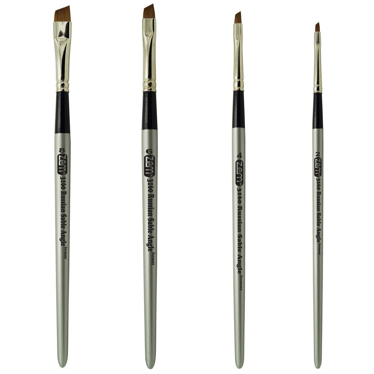 AS-62 Russian Pure Sable Angle Shaders Brush Set 4 pcs