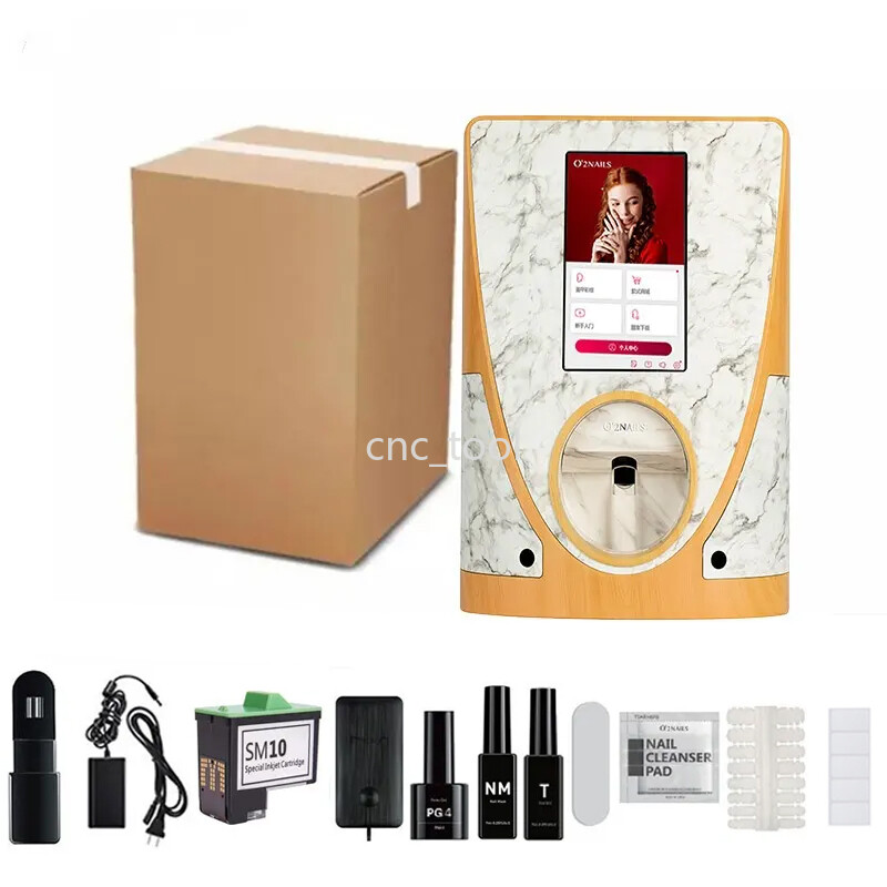 V12 Desktop Nail Printer Touch Screen 3D Nail Art Printer Machine APP