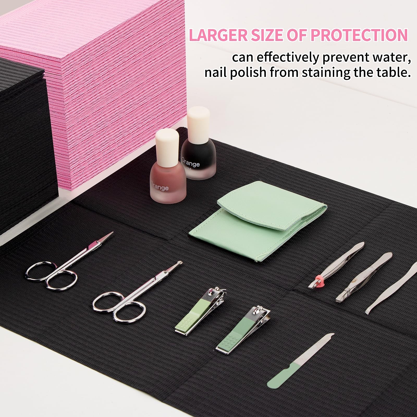 80pcs Disposable Nail Mats Foldable Nail Paper Towels, Table Acrylic Nail Pra…