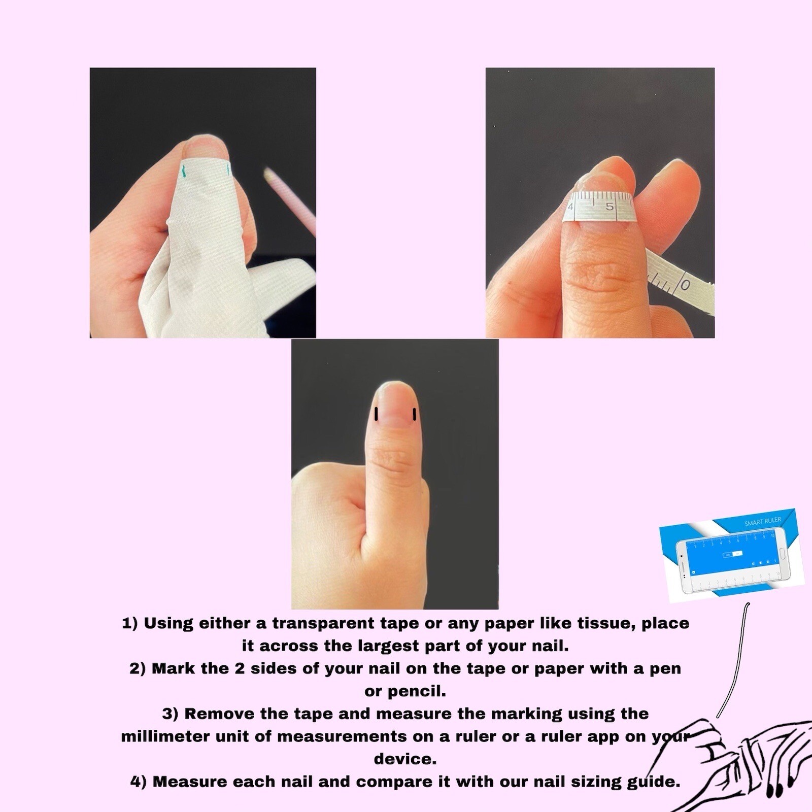 press on nails short-medium