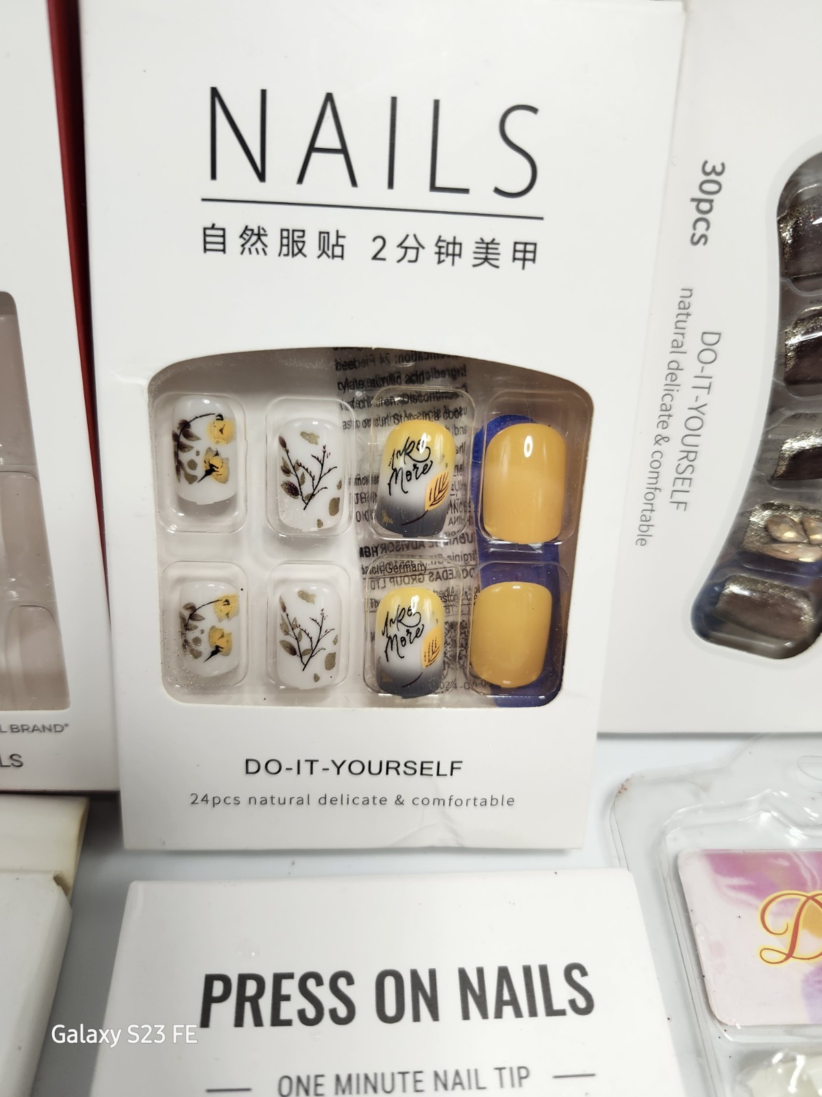 Huge Press On Nails Lot Kiss Bare But Better DIY Nail Art Tips Mixed Glue On