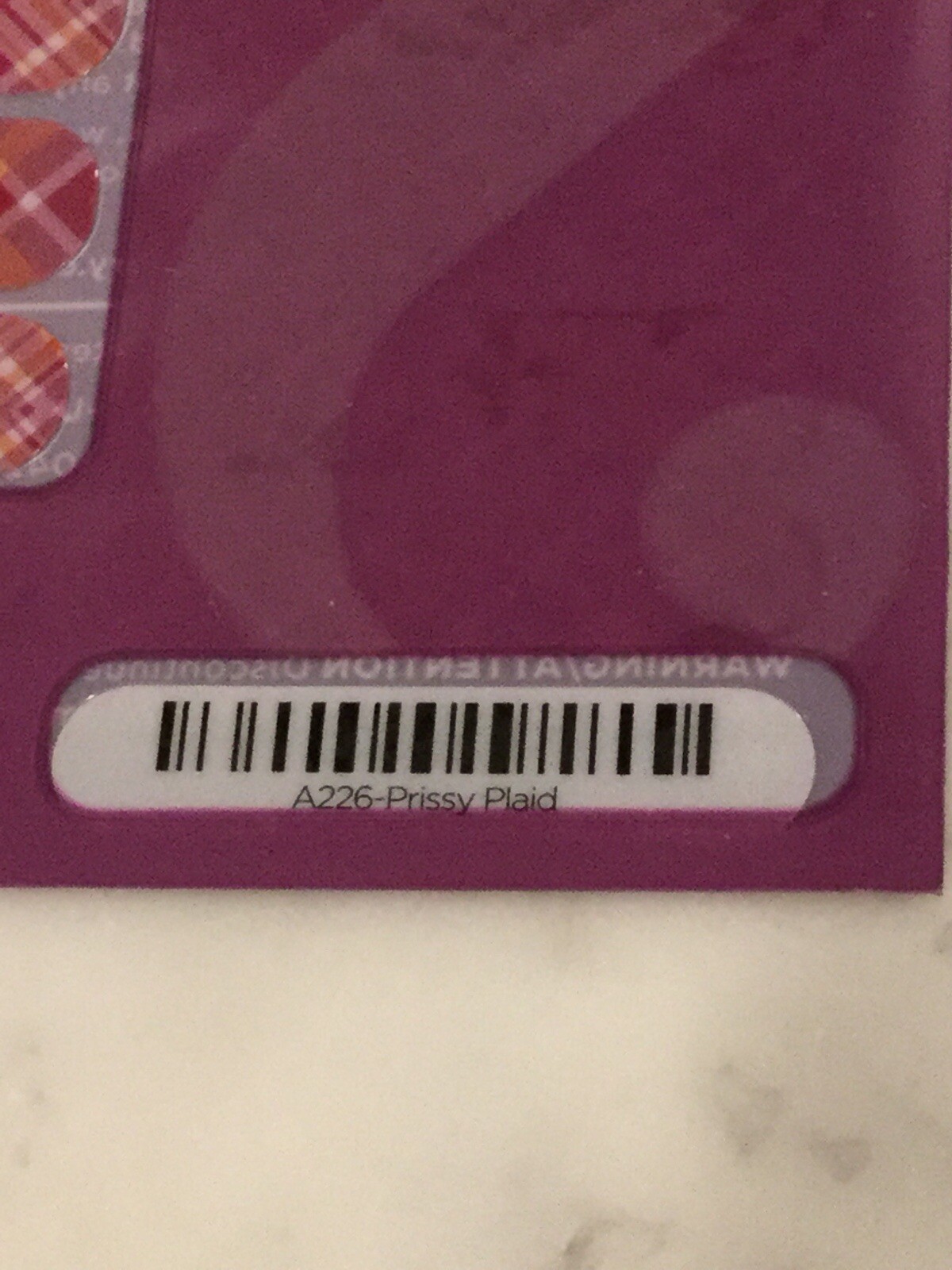 JAMBERRY Nail Wraps. FULL Sheet. “Prissy Plaid”. #A226. RETIRED. Very Rare. NEW.