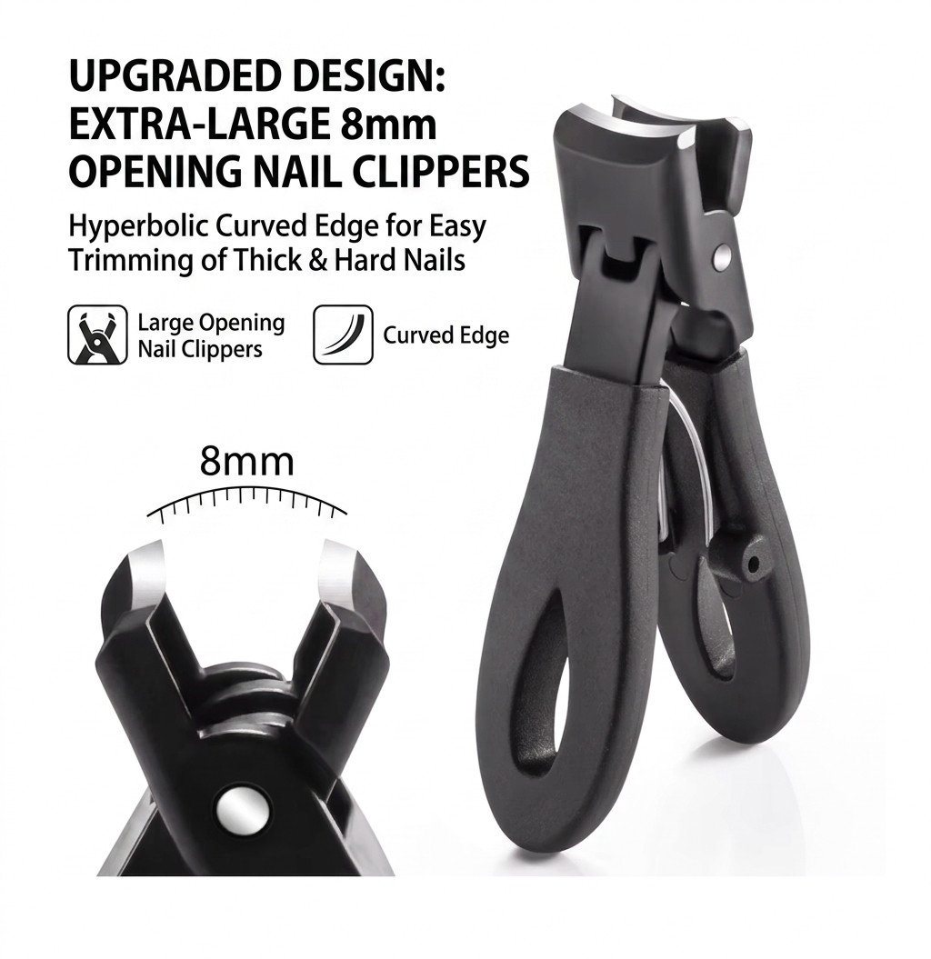 Heavy Duty Extra-Wide Jaw Nail Clippers -Anti-Splash Professional Grooming tool