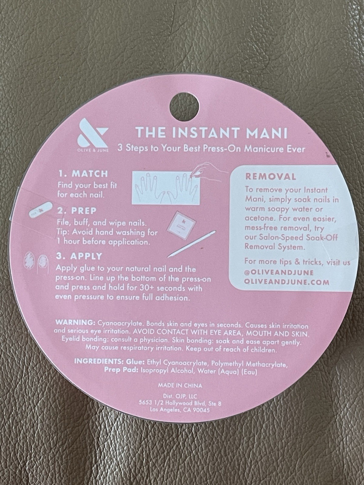 Olive and June Instant Mani Short Round Short Press-on Nails, Sunset Gradient