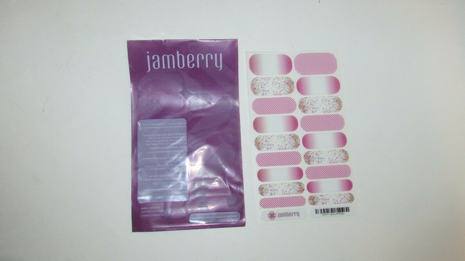 jamberry Happy Birthday nail wraps full sheet NIP