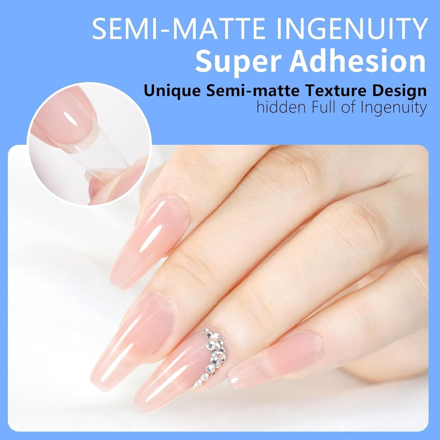 Coffin Nail Tips Press on Nails, Fake Nails for DIY Home Nail Art, Coffin Mixed
