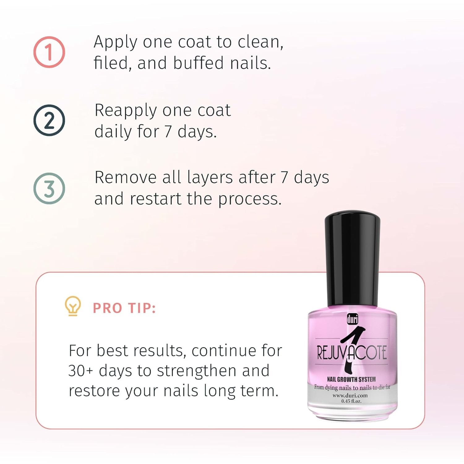 0.45 Fl Oz (Pack of 1), Rejuvacote 1 Original Maximum Strength Nail Growth…