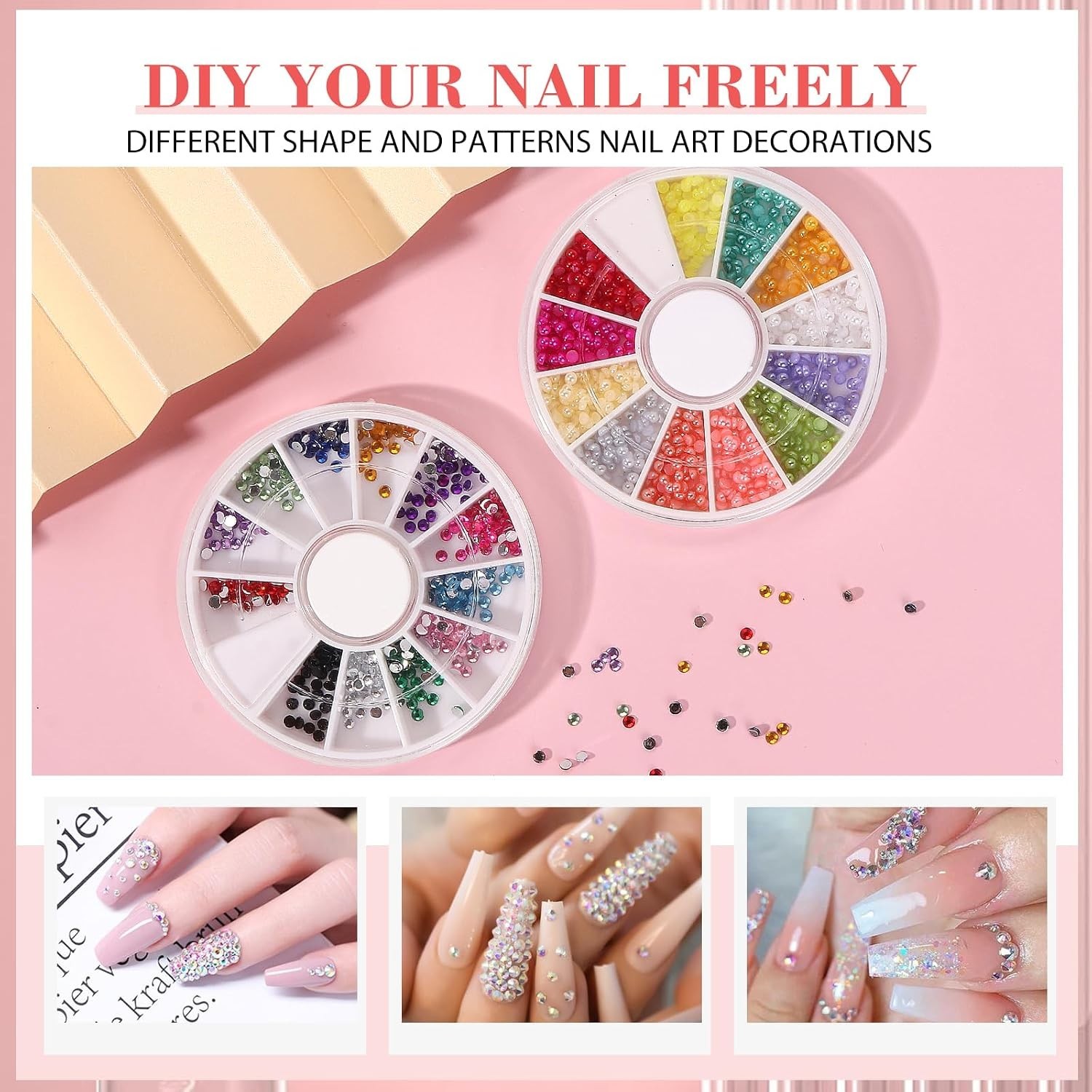 Professional Acrylic Nail Kit – Practice Hand Set with Powder, Brush, DIY Sta…