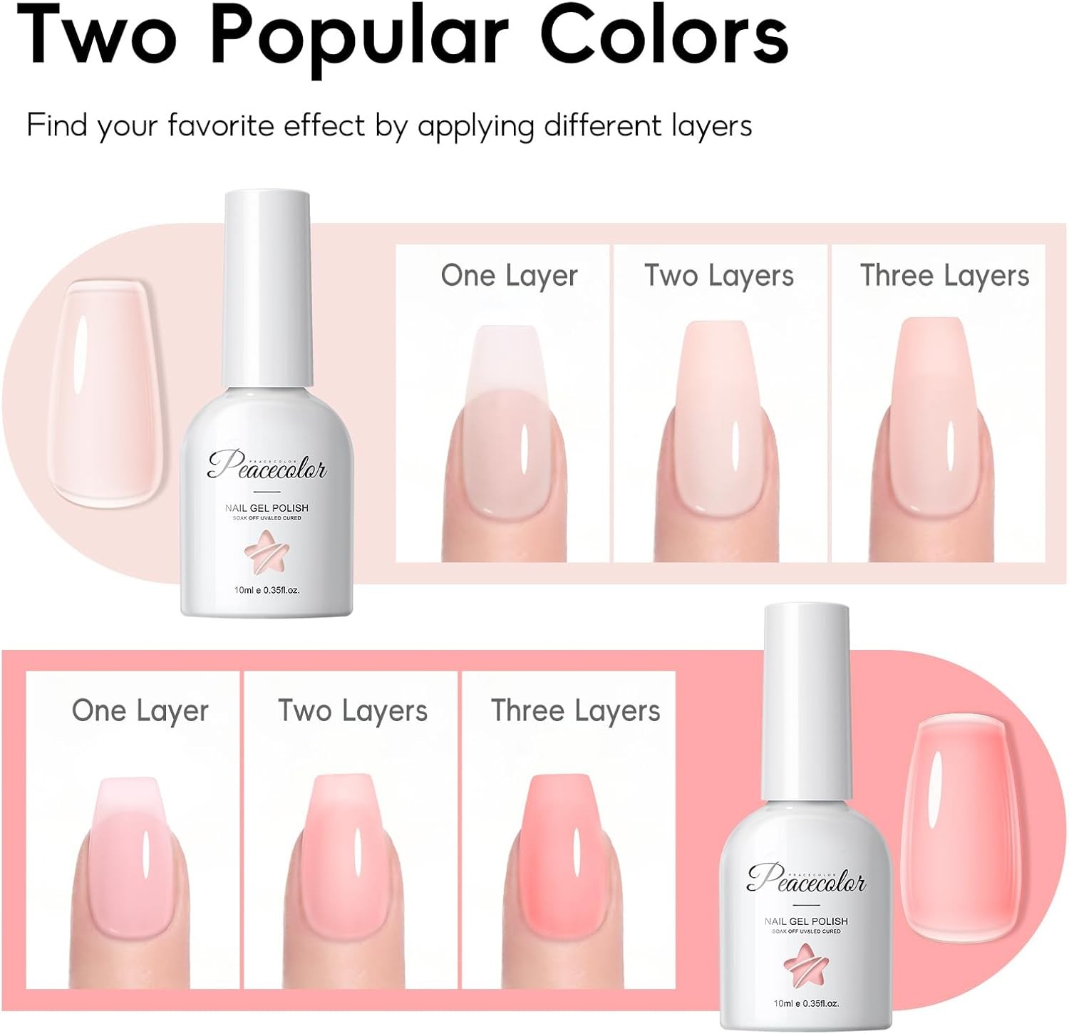 l Nail Kit, Short Medium Coffin Nail Tips with U V Lp 2