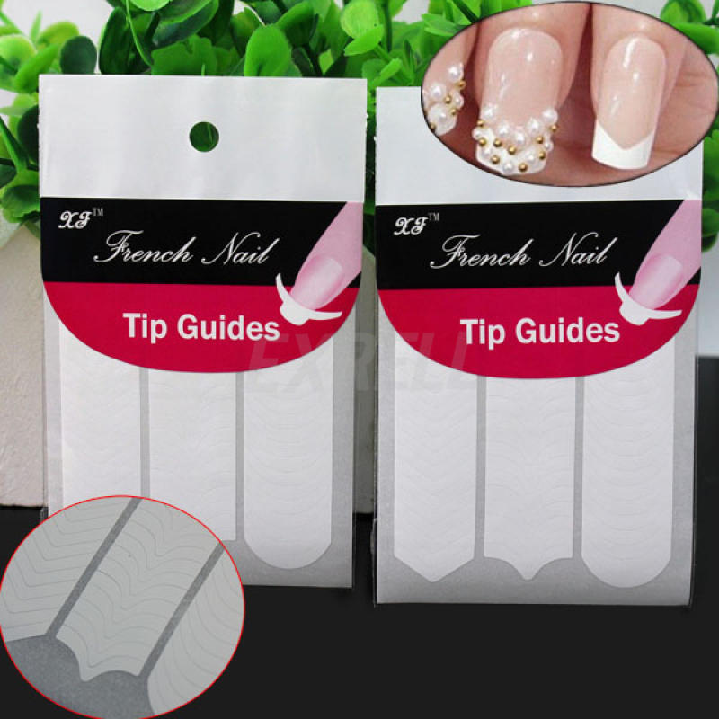 New French Manicure Nail Art Tips Form Guide Sticker Polish DIY