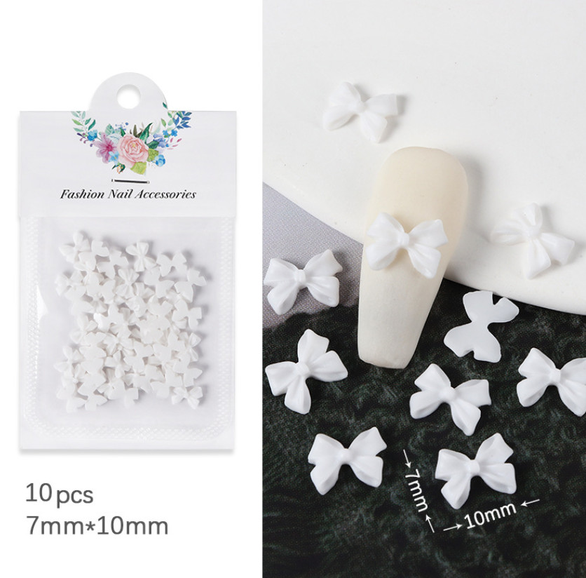 10PCS Nail Art 3D Bowknot Decoration Manicure Beauty DIY Flatback Charms NS31