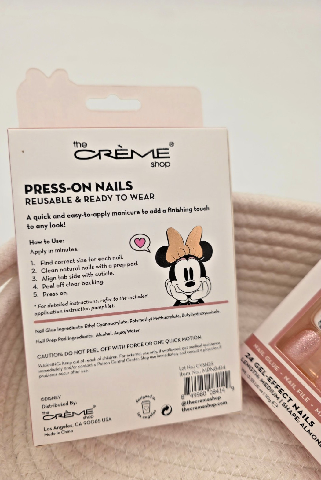 The Creme Shop Disney Minnie Mouse Press-On Nails Almond Bundle of 2 New