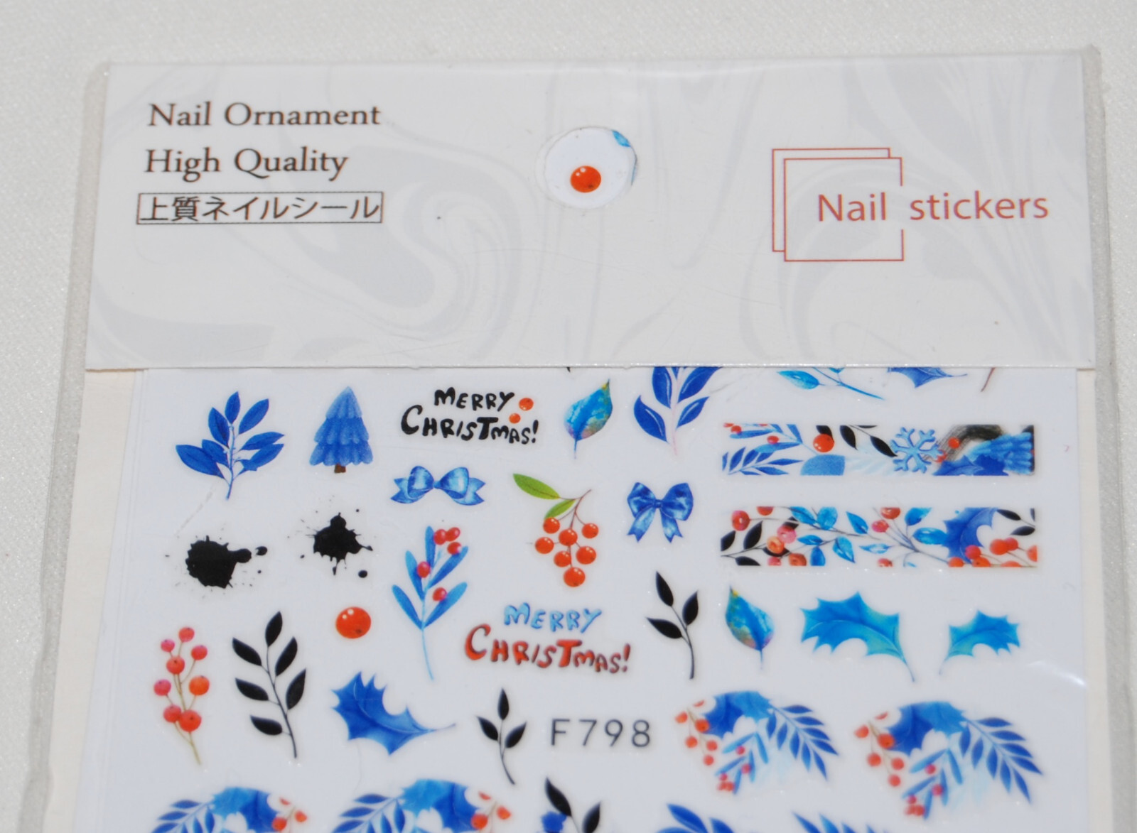 New Christmas Winter-Themed Multicolor Nail Stickers Set of 5 Different Sheets