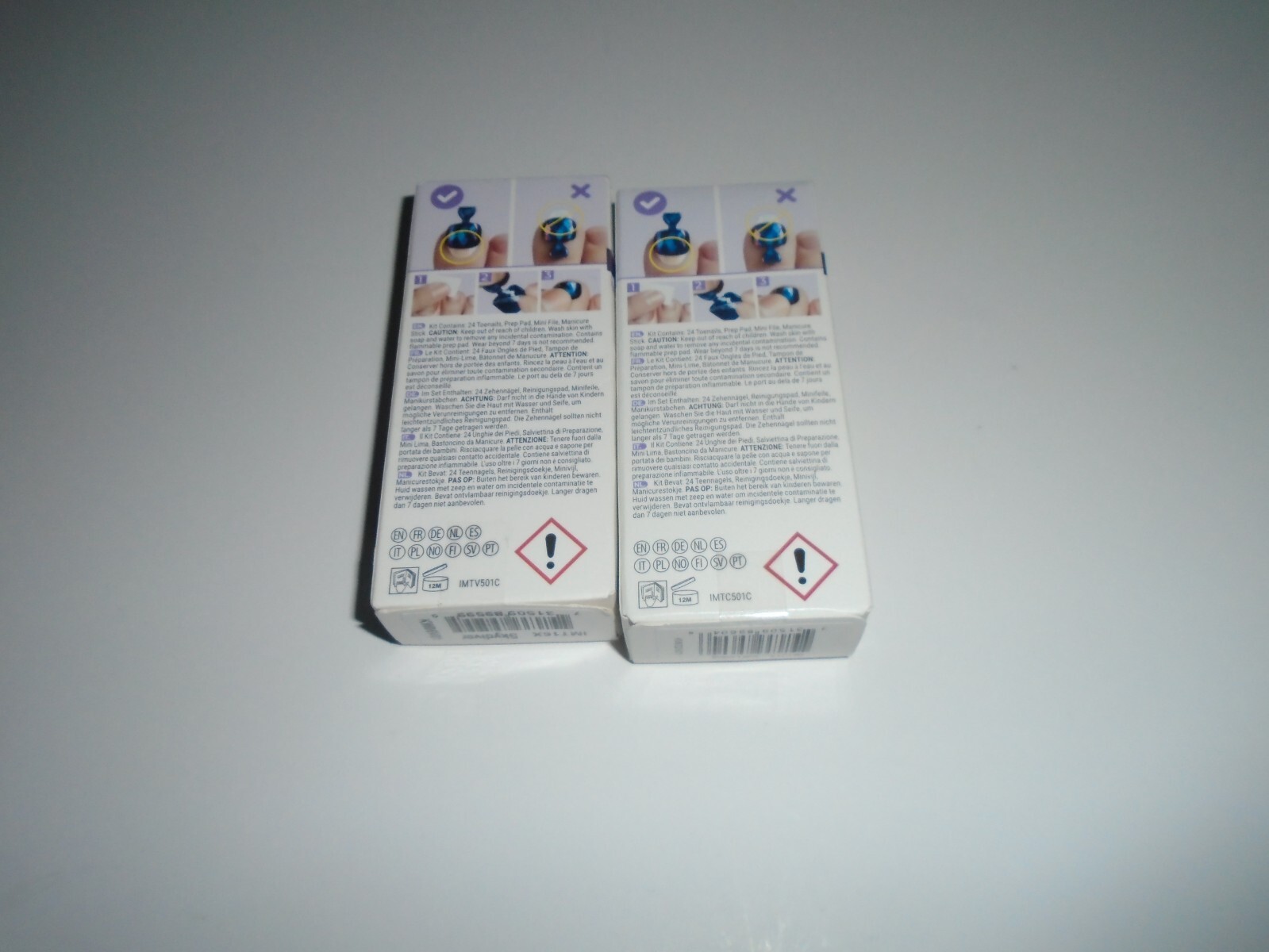 imPress Press-On Pedicure 24 Toenails Self Loving & Skydiver 2 Boxes New
