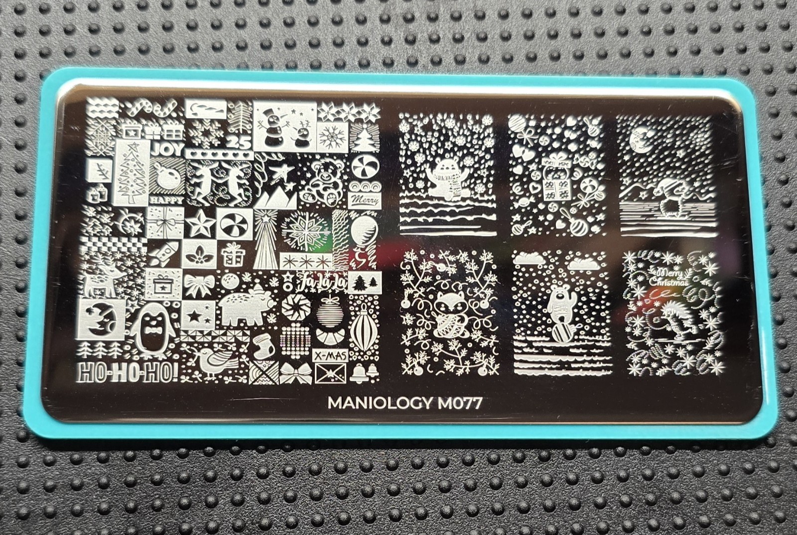 Maniology M077 Christmas Winter Quilt Scenes Scenic Snowman Nail Stamp Plate HTF