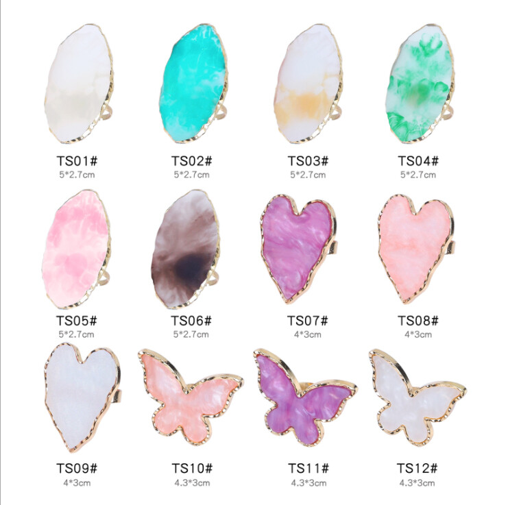 Resin Nail Art Ring Palette Manicure Tool Polish UV Gel Holder Display Tool DIY