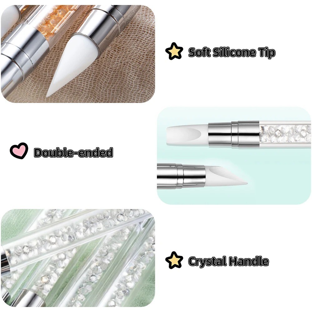 Silicone Nail Art Pen – Double Ended Sculpting Tool for Gel Manicure