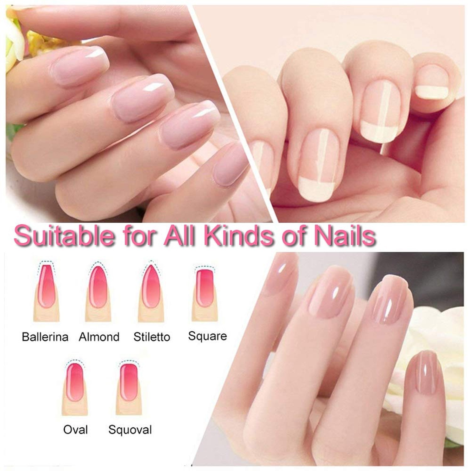 20 Pcs Glass Nail File Bulk with Plastic Sleeve, Crystal Fingernail Files Set…