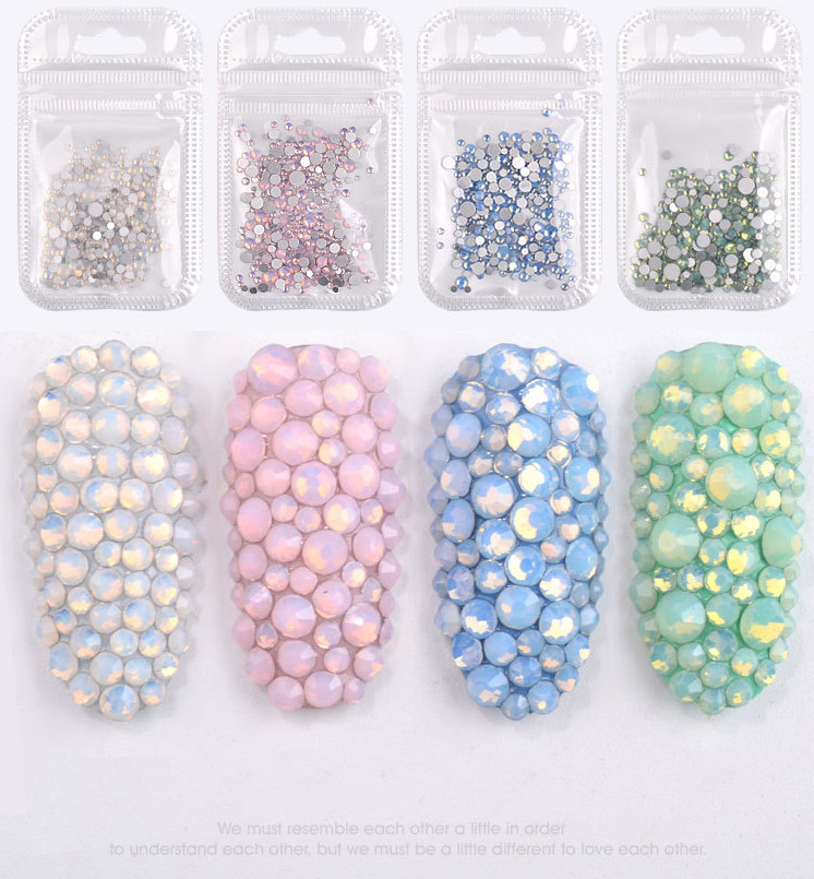 SS4-SS20 Nail Art Rhinestones Crystal Gems Flat Back 3D Tips DIY Decoration NH9
