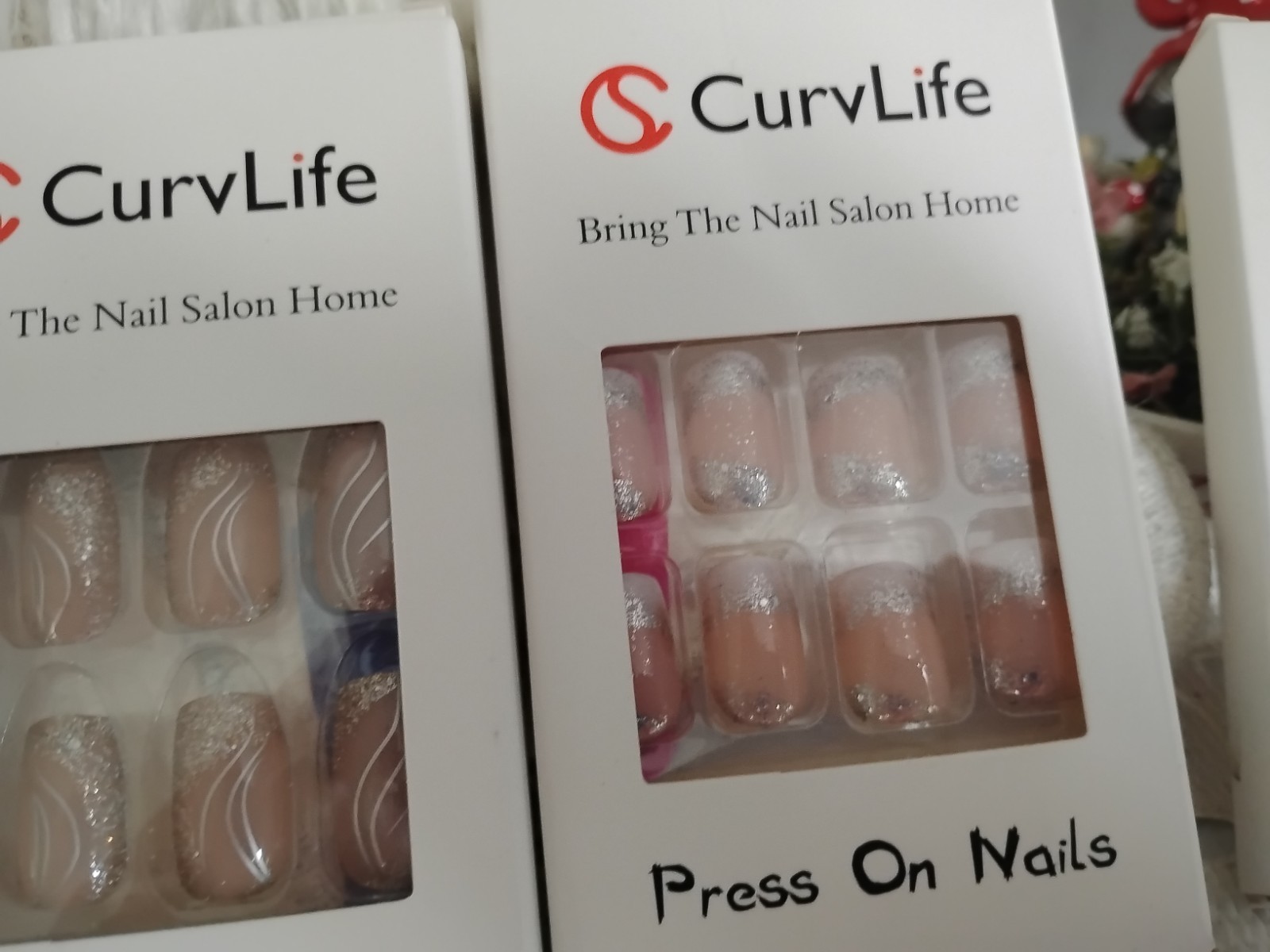 CurvLife Press on Nails Assorted Lot Of 4 New Sealed