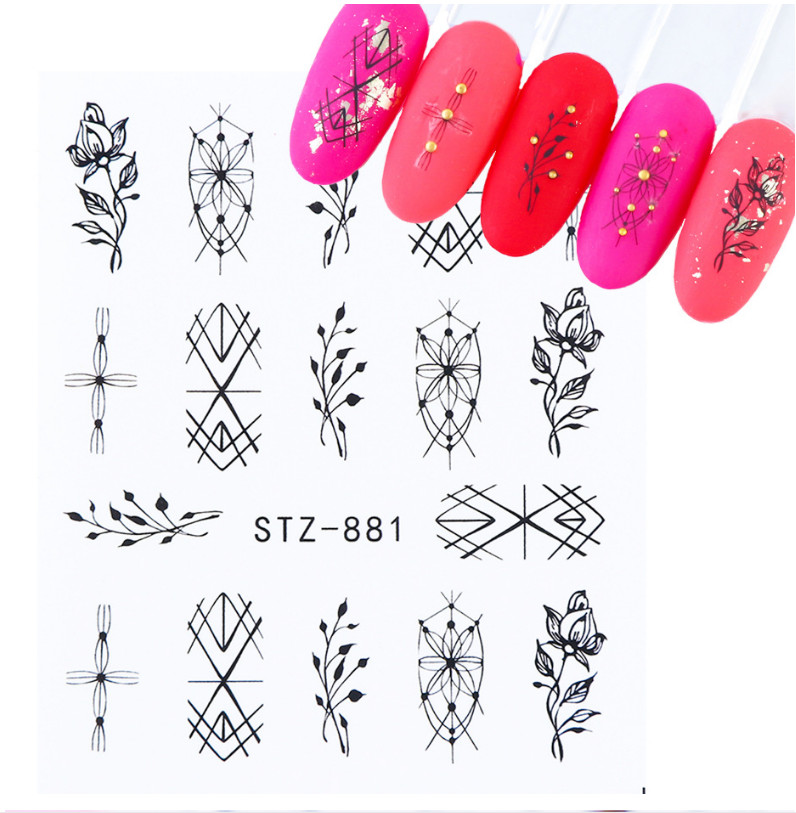Nail Art Sticker Water Decal Owl Flower Decoration Slider Polish Foil Paper NS26