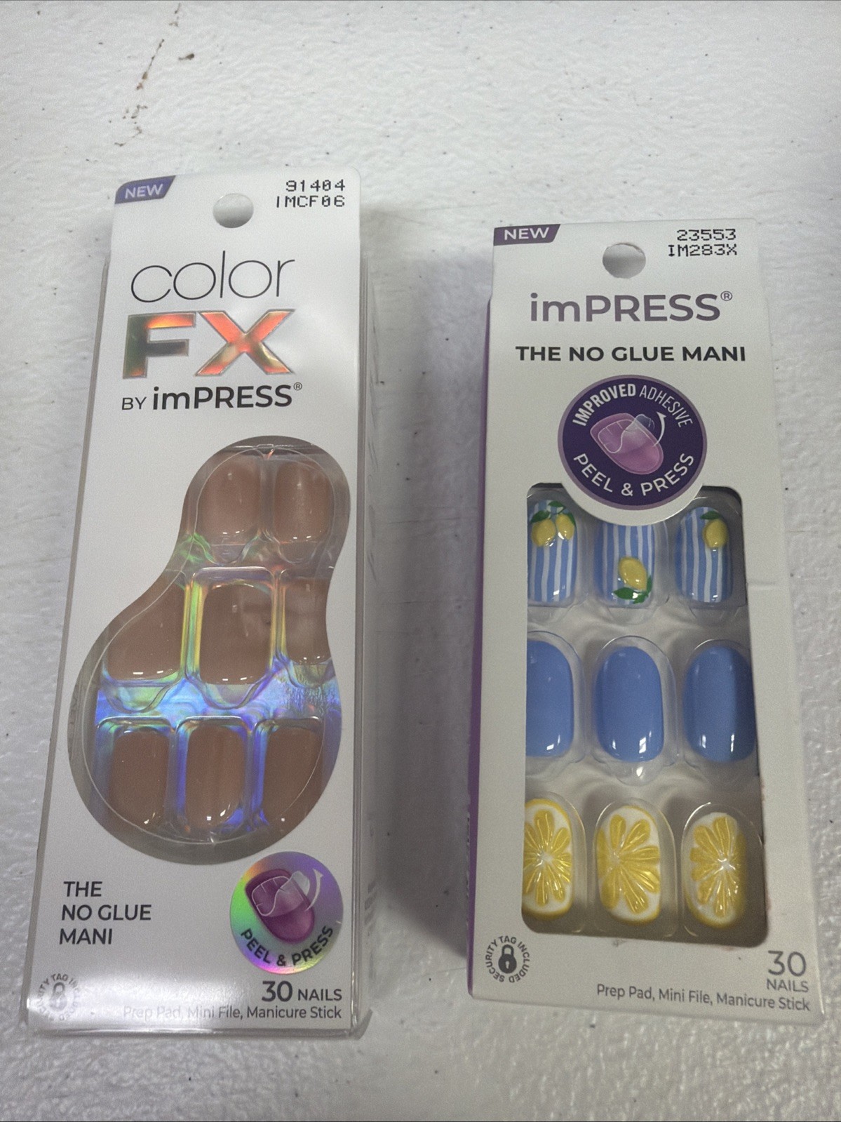 No Glue Mani Press On Nails Starstruck Squoval 30 Nails 91404/23553 Both