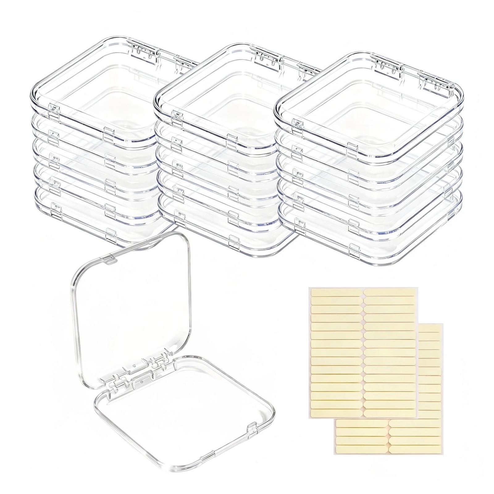 16 Pcs Acrylic Press On Nail Storage Box Clear Press On Nail Packaging With NEW