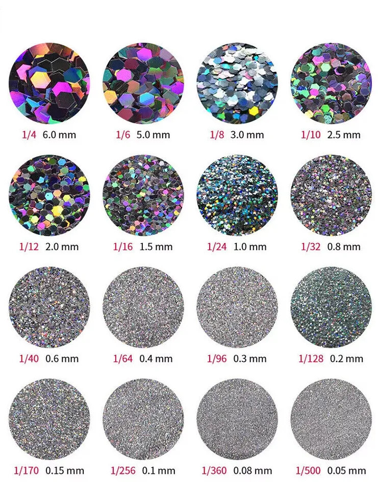 2 PACK FINE GLITTER BOTTLE 2 OZ CRAFT GLITTER POWDER FOR RESIN, NAIL, TUMBLERS
