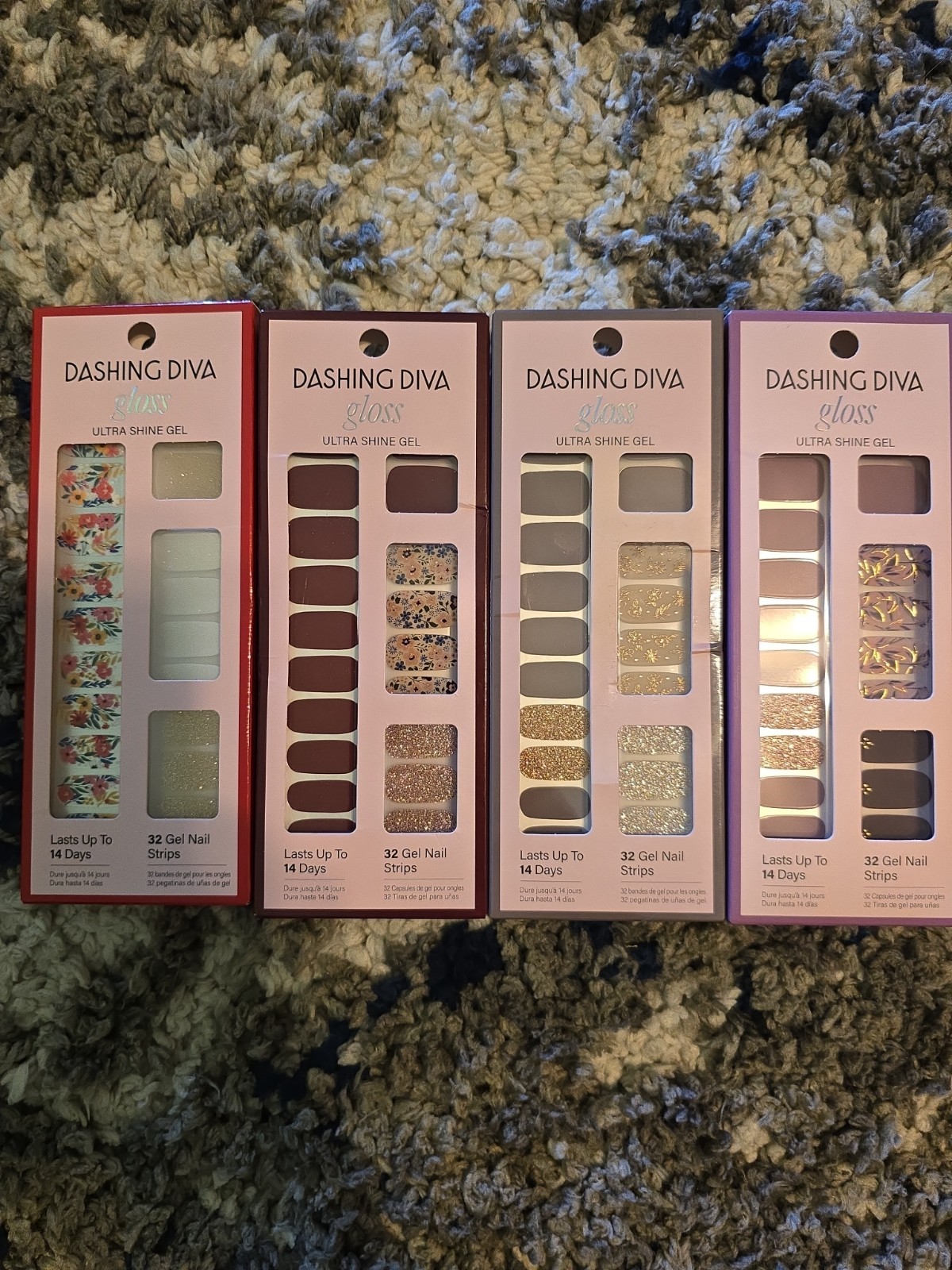 Dashing Diva Gel Nail Bundle w/ Mini LED Lamp, 4 Nail Strip Sets, and Magic Off