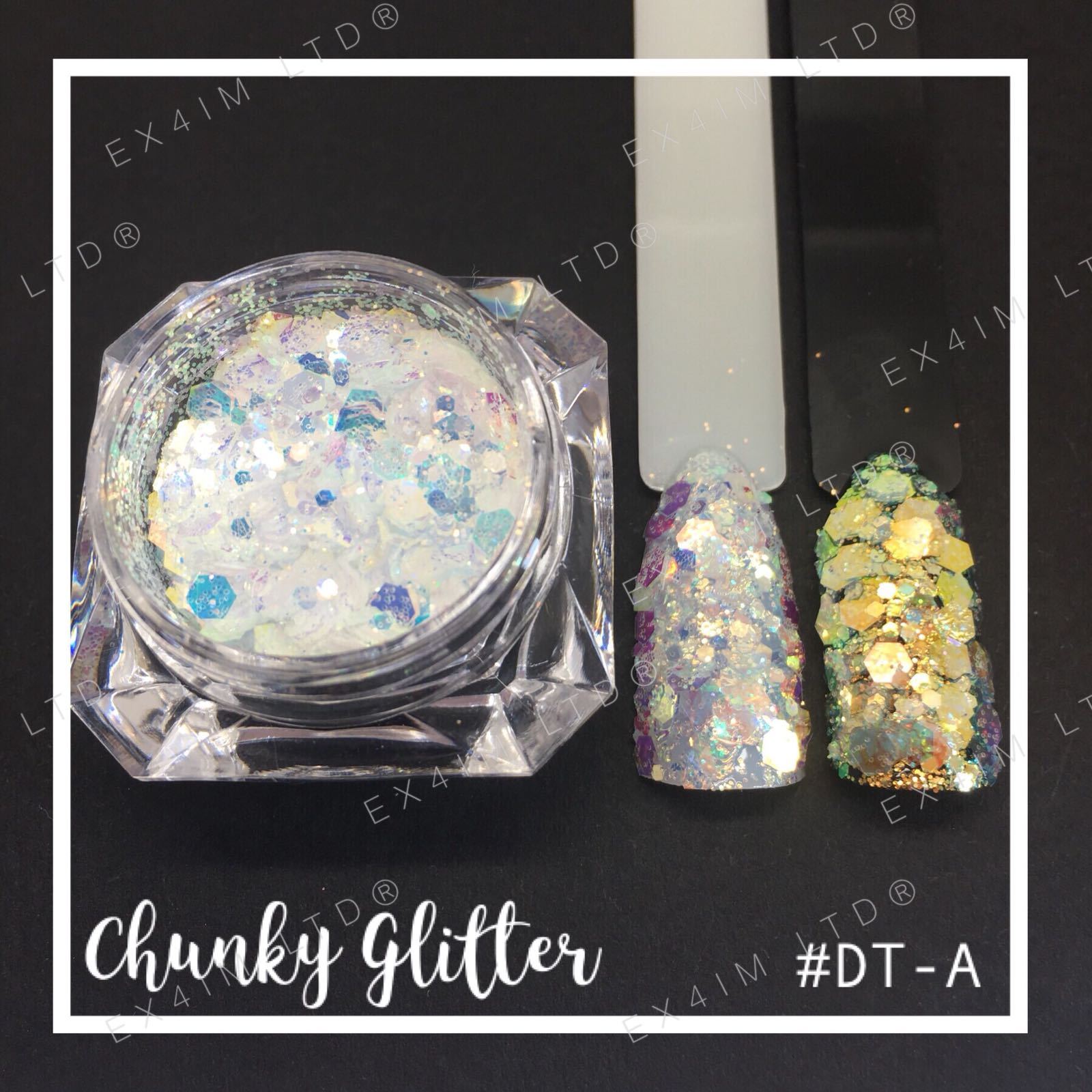 CHUNKY GLITTER MIX Nail Art Sequins Fairy Mermaid Powder Effect Paillette UK