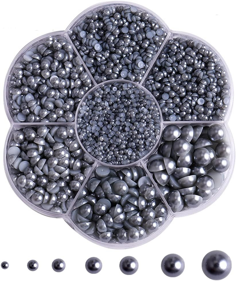 5700 Pcs Half Flatback Pearls Gems for Crafts,[Nail] [Pearl]S for [Nail]S Art fo