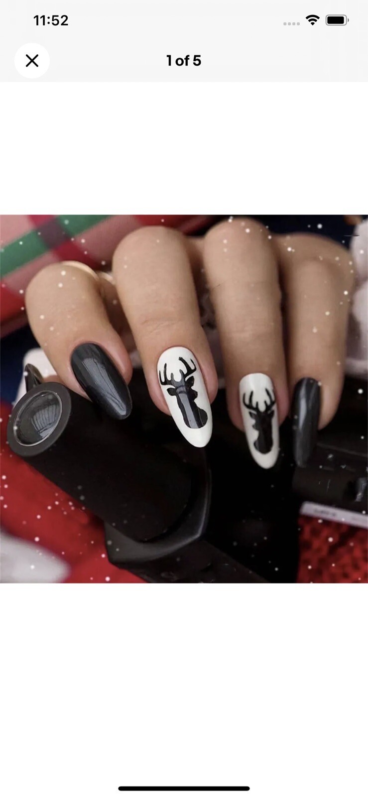 Deer Elk Long Fake Nails