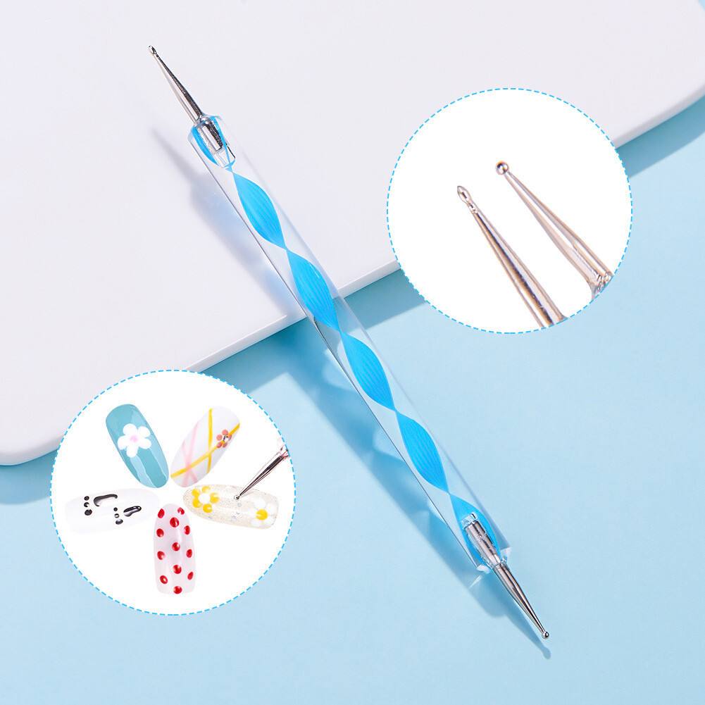 5PCS Dotting Pens Nail Art Design Tools Manicure Kit Ball End Dot Art Tools USA