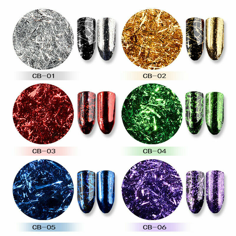 6Pcs/Set Filament Platinum Foil Wire for Nail Art Tips 3D Decoration 6 Colors