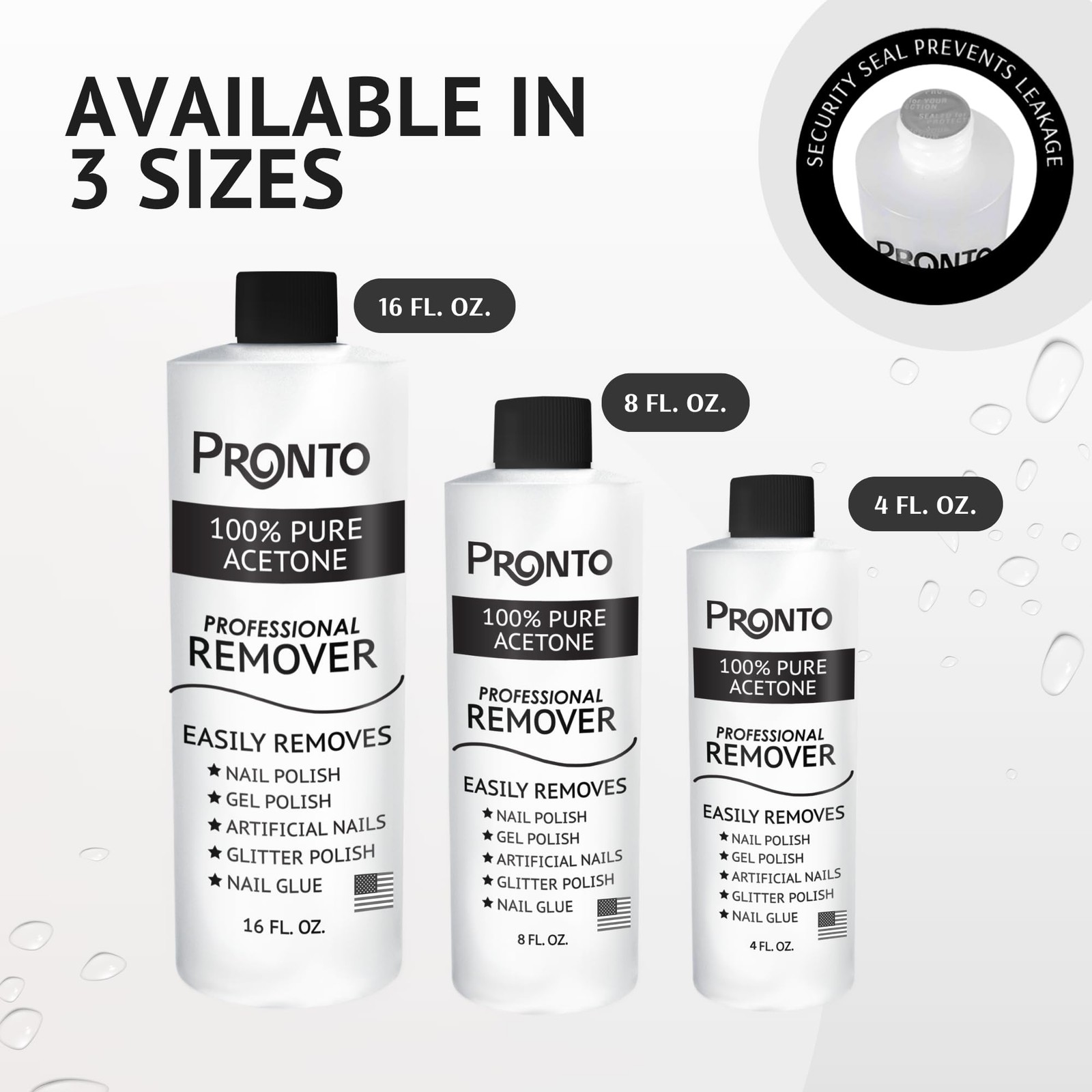 Pronto 100% Acetone Nail Polish Remover – Gel 16 Fl Oz (Pack of 1),