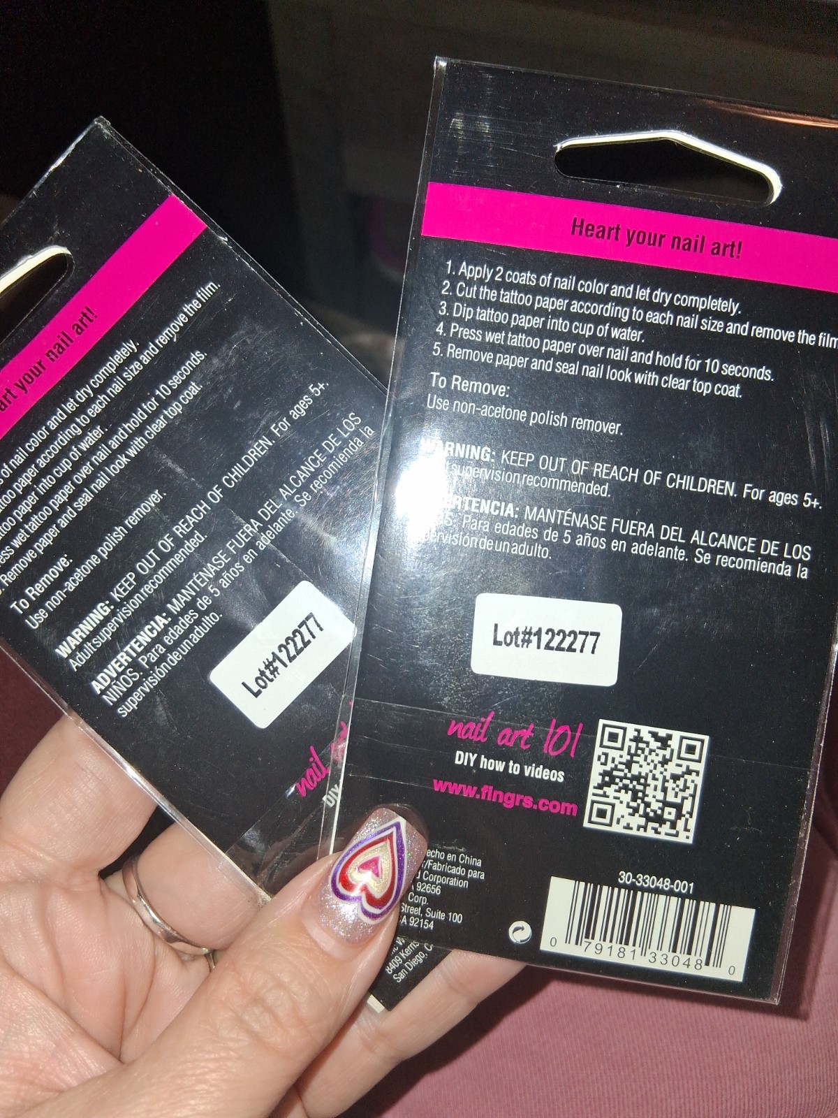 Fing’rs Heart 2 Art pow wow bam tattoo papers 2 packs with 30 sheets each