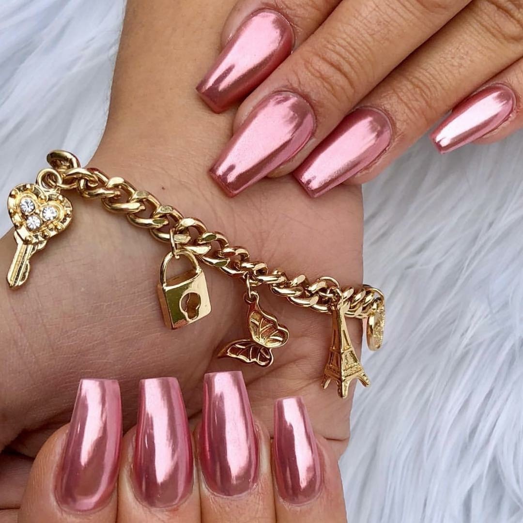 Rose Gold Mirror Nail Powder 100% Real Chrome Effect Pigment Metallic Shine UK