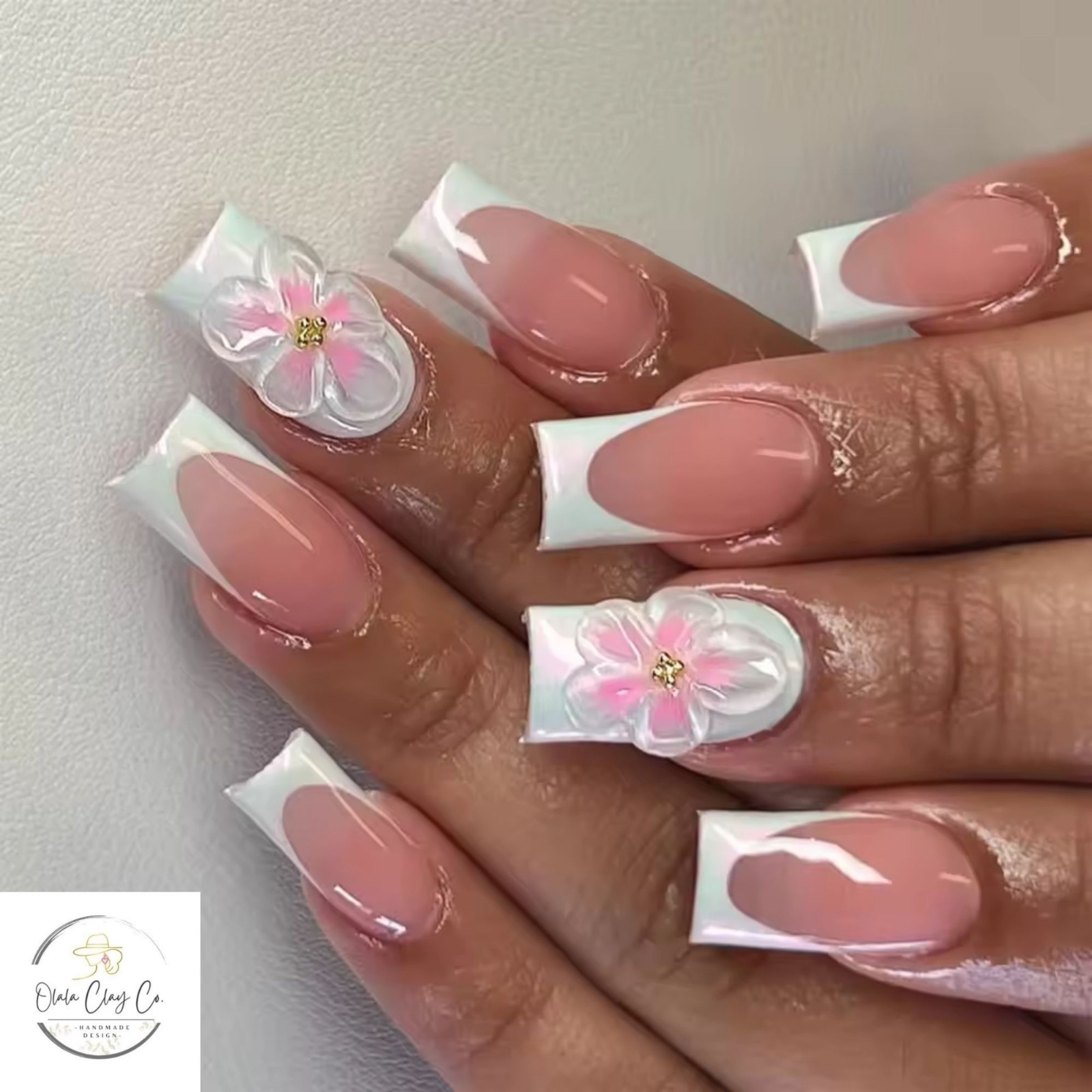 Olalaclayco Handmade Press On Nails, Hand Painted Gel False Nails, Luxury Custom