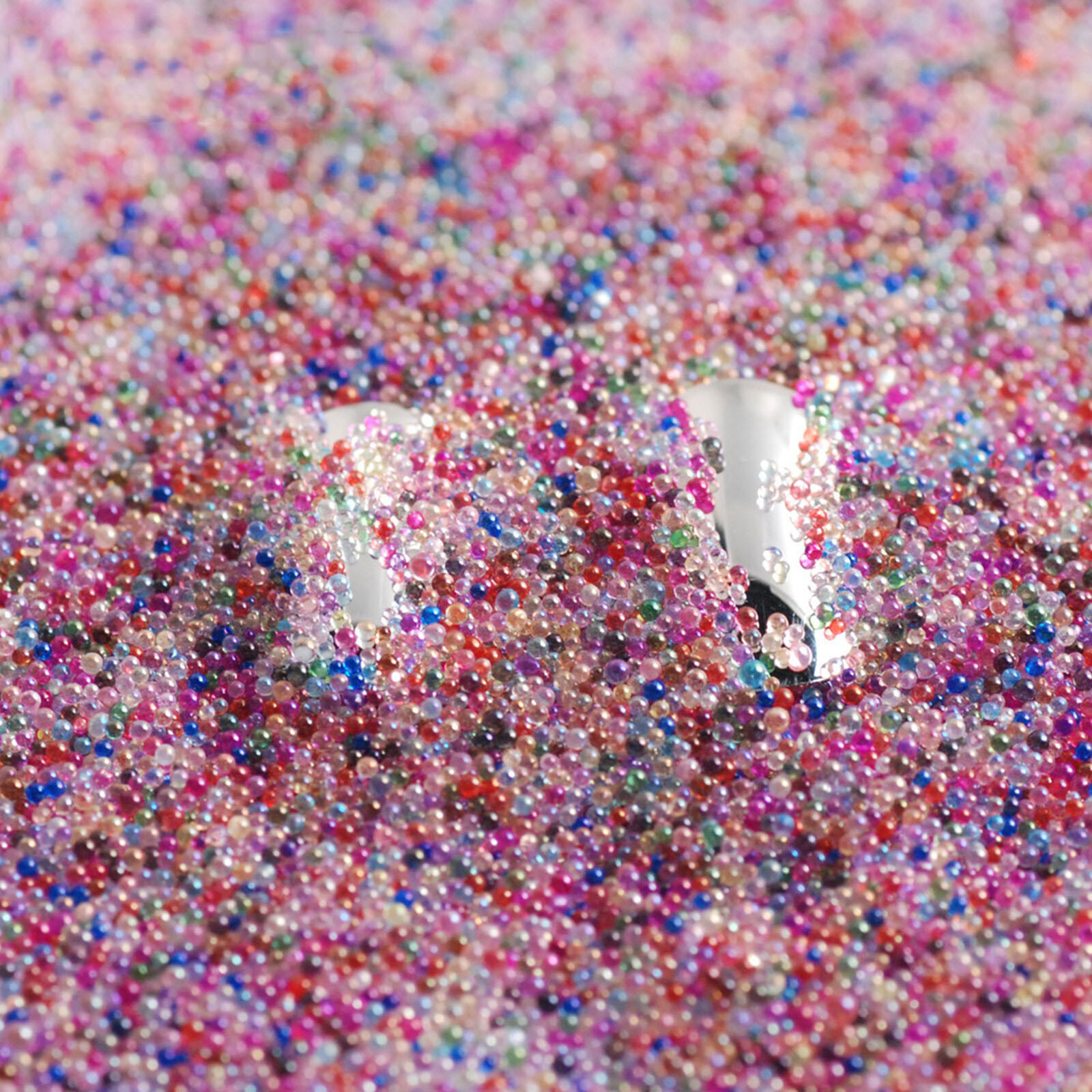30gram Caviar Glass Mini 3D Micro Beads 0.6-0.8mm + Storage Box Nail Art Tip