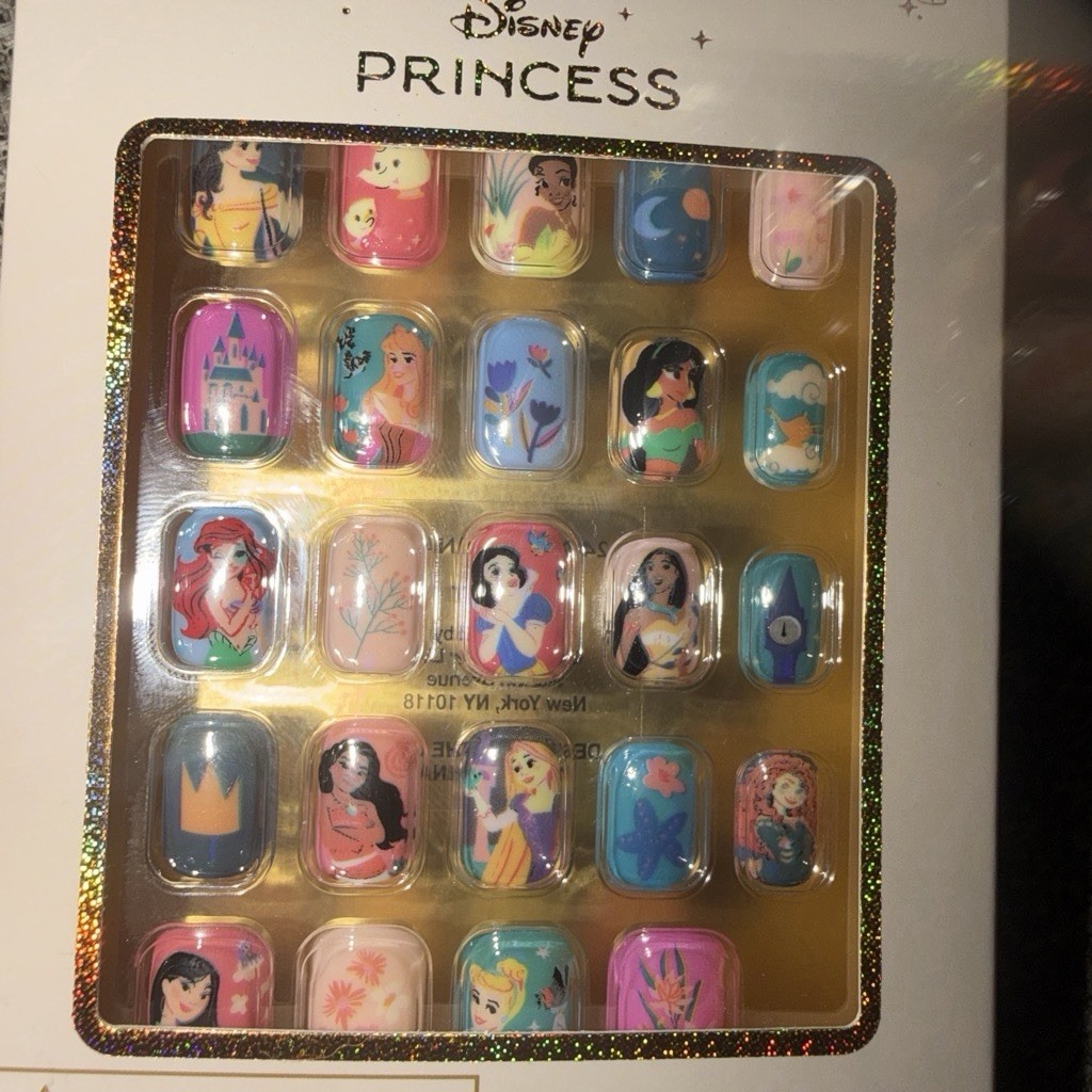 Disney Princess Frozen II Press-On Nails Set 12 Pieces, Kid-Size
