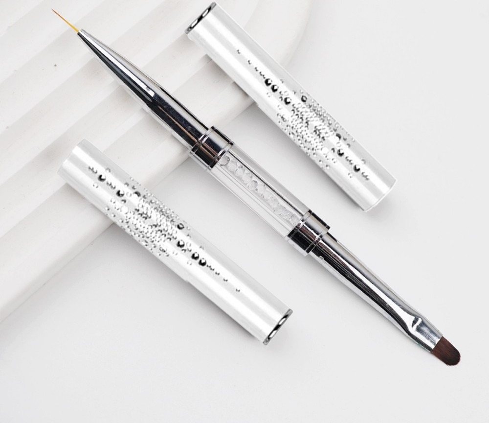 Professional Dual End Nail Brush UV Gel Liner French Tip Nail Art Tool