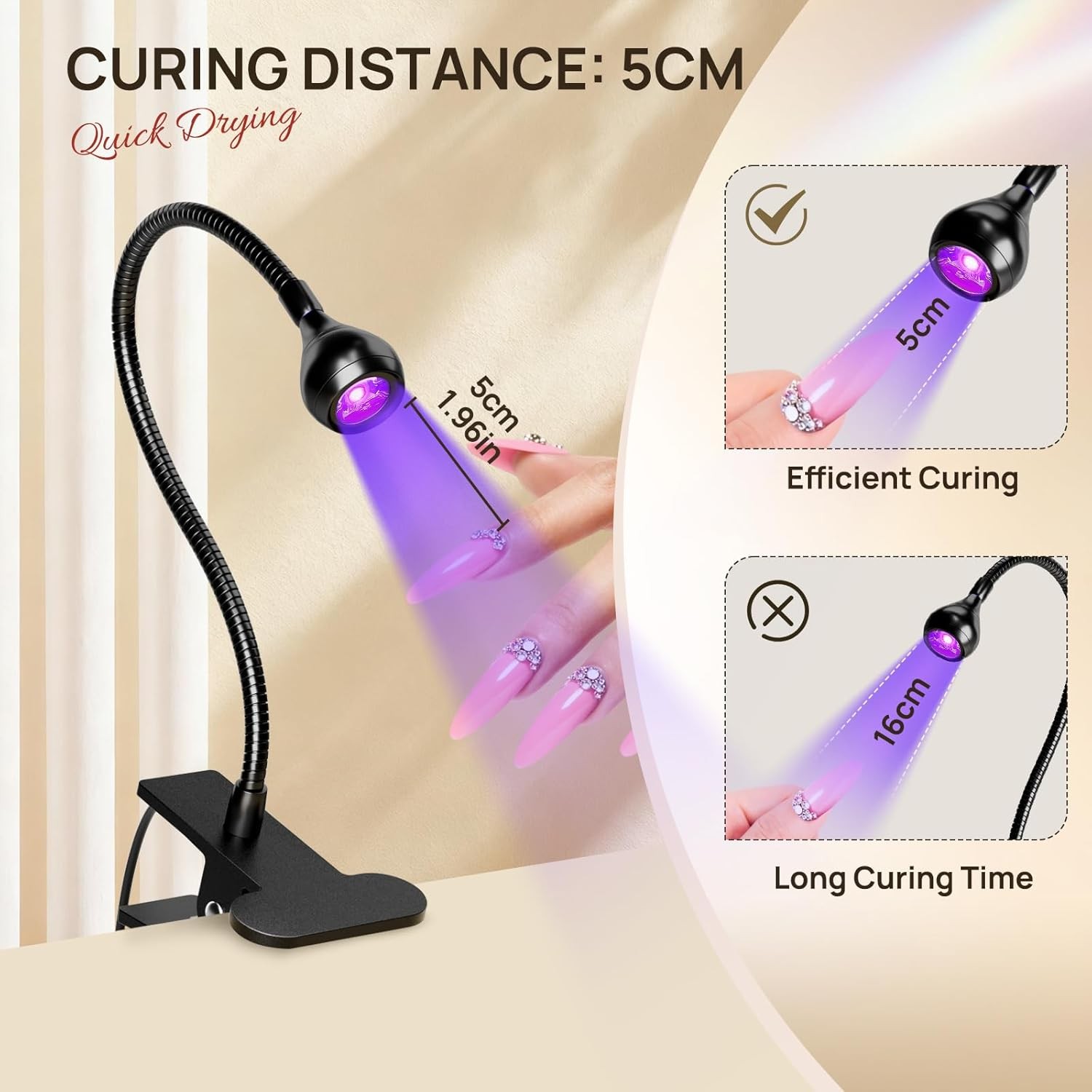 UV LED Nail Lp, Qui Drying UV Light for l Nails Foot Control