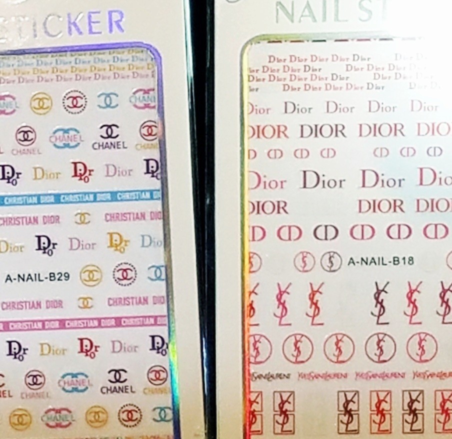 NWT NAIL ART DESIGN SELF-SEAL STICKERS SOLID REDS/PINKS N°36!